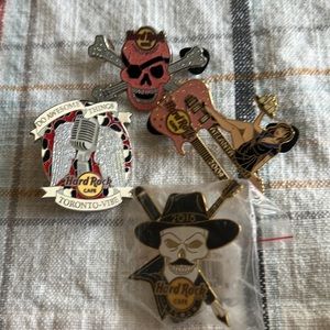 Hard Rock Cafe Vintage Pin Set Toronto, Lisbon, Hollywood, Atlanta